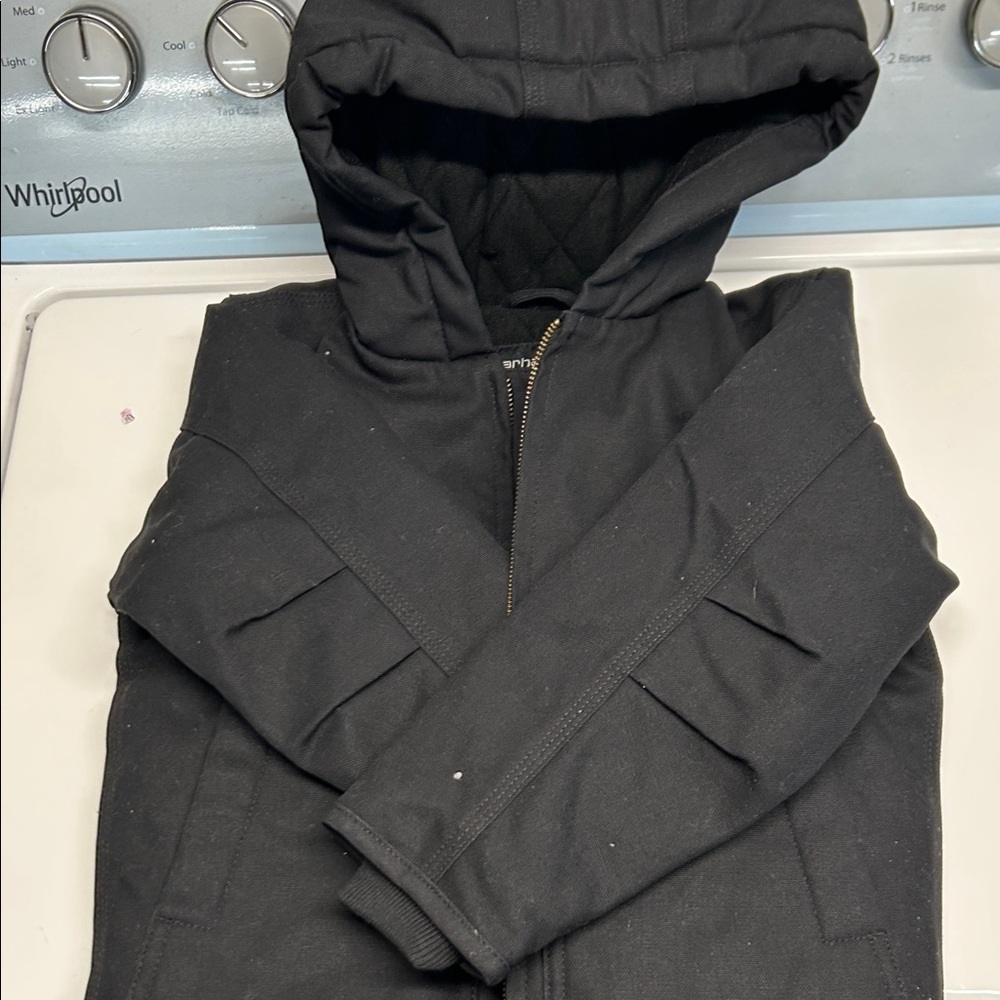 Carhartt Kids Black Hooded Puffer Coat - Picture 9 of 10